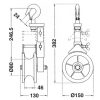 026-1 - CARRUCOLA DI STENDIMENTO PER CONDUTTORE