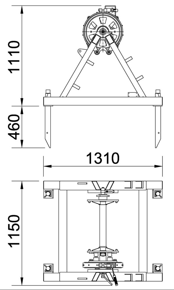 041-FR - CAVALLETTI ALZABOBINE PER ELICOTTERO